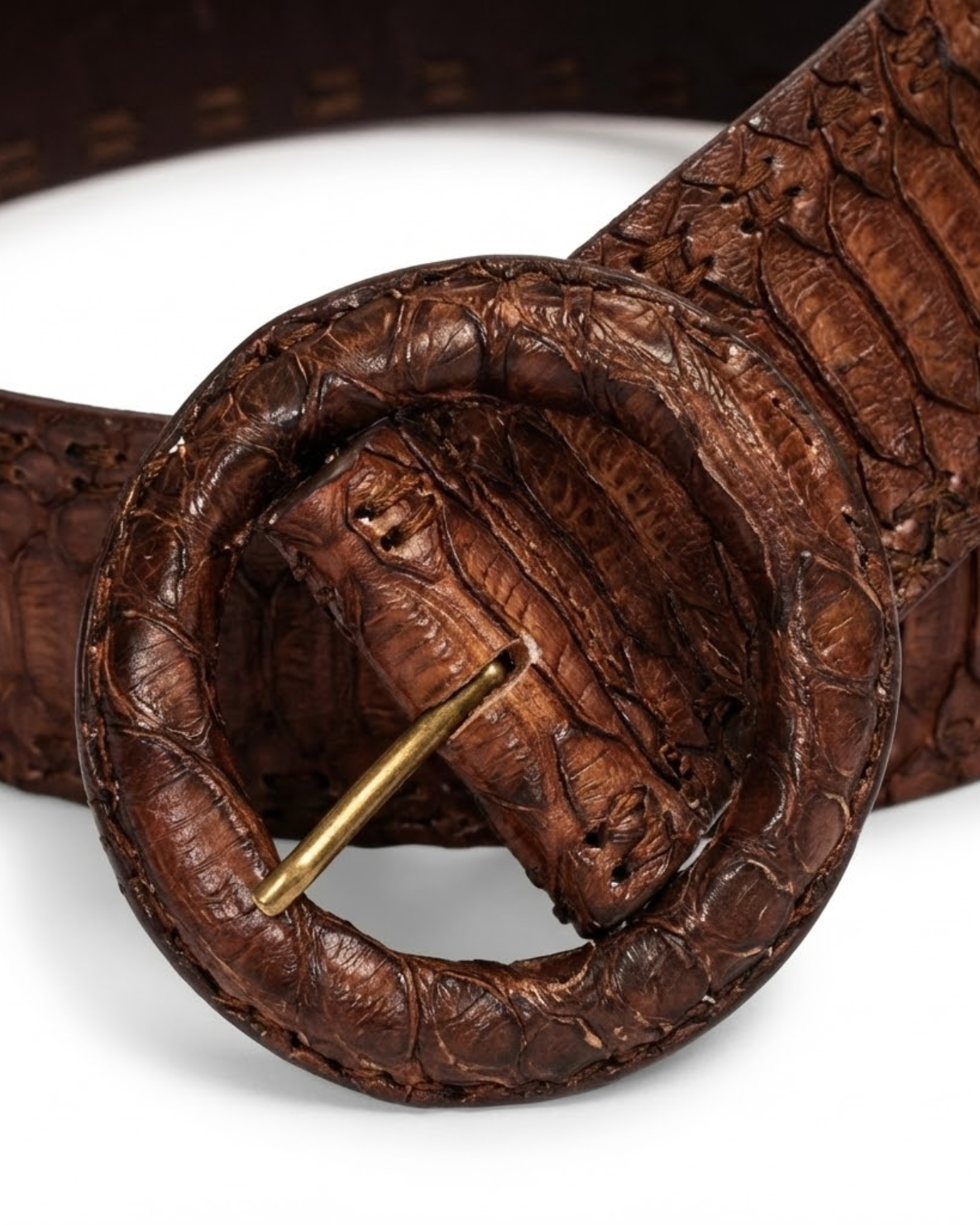 Nathalie Italian Python Leather Belt