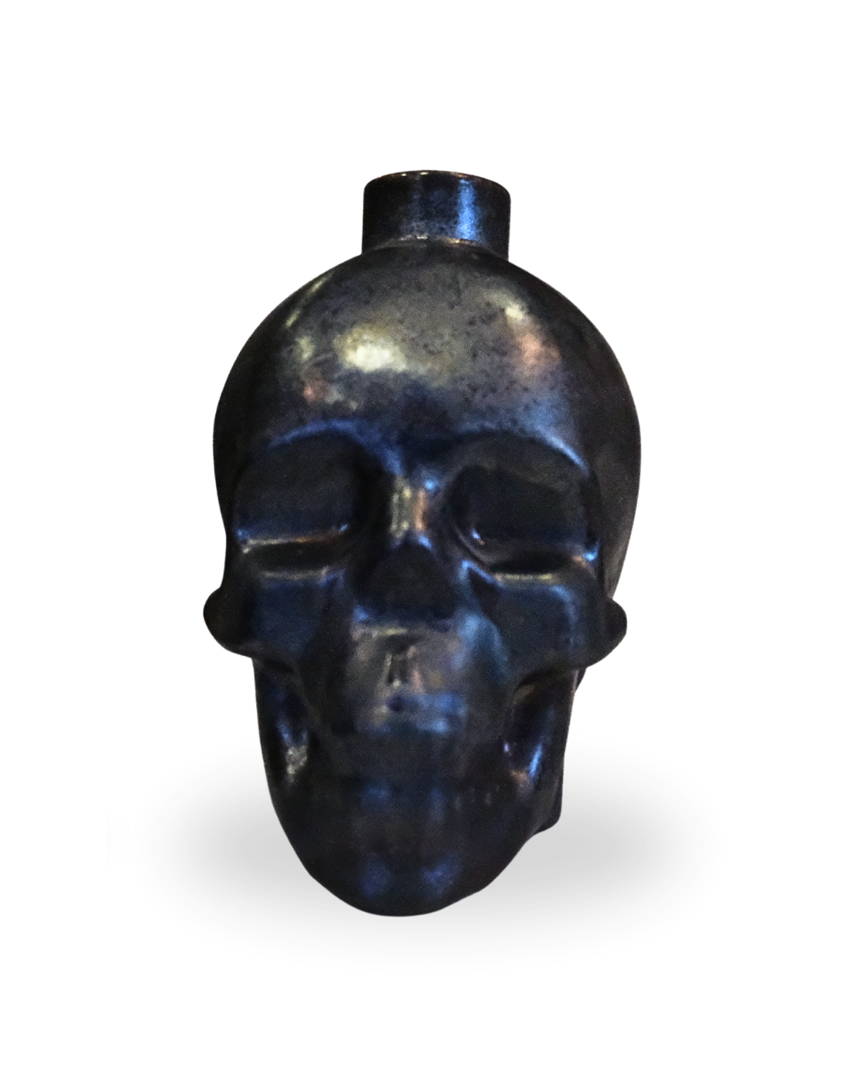 Noirflame Handmade Black Skull Candle Holder