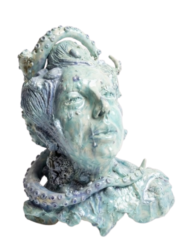 Oceanmind 32×20 cm Surrealist Figurative Ceramic Sculpture