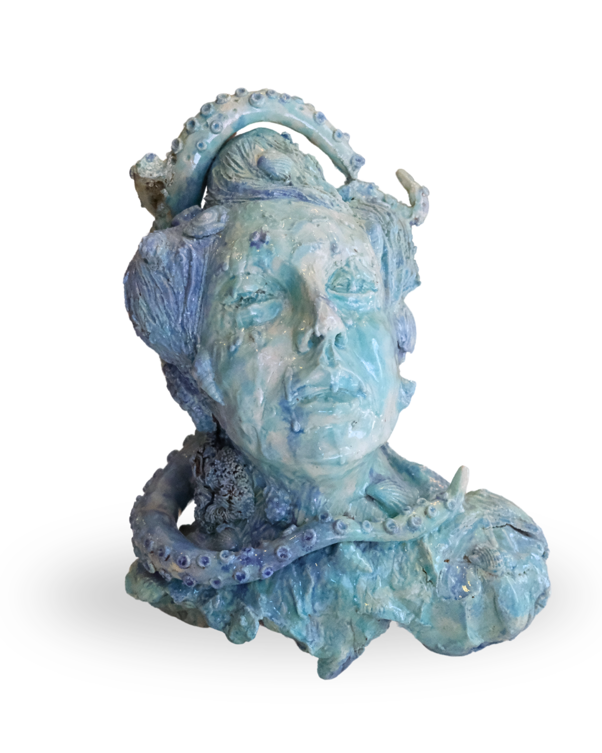 Oceanmind 32×20 cm Surrealist Figurative Ceramic Sculpture