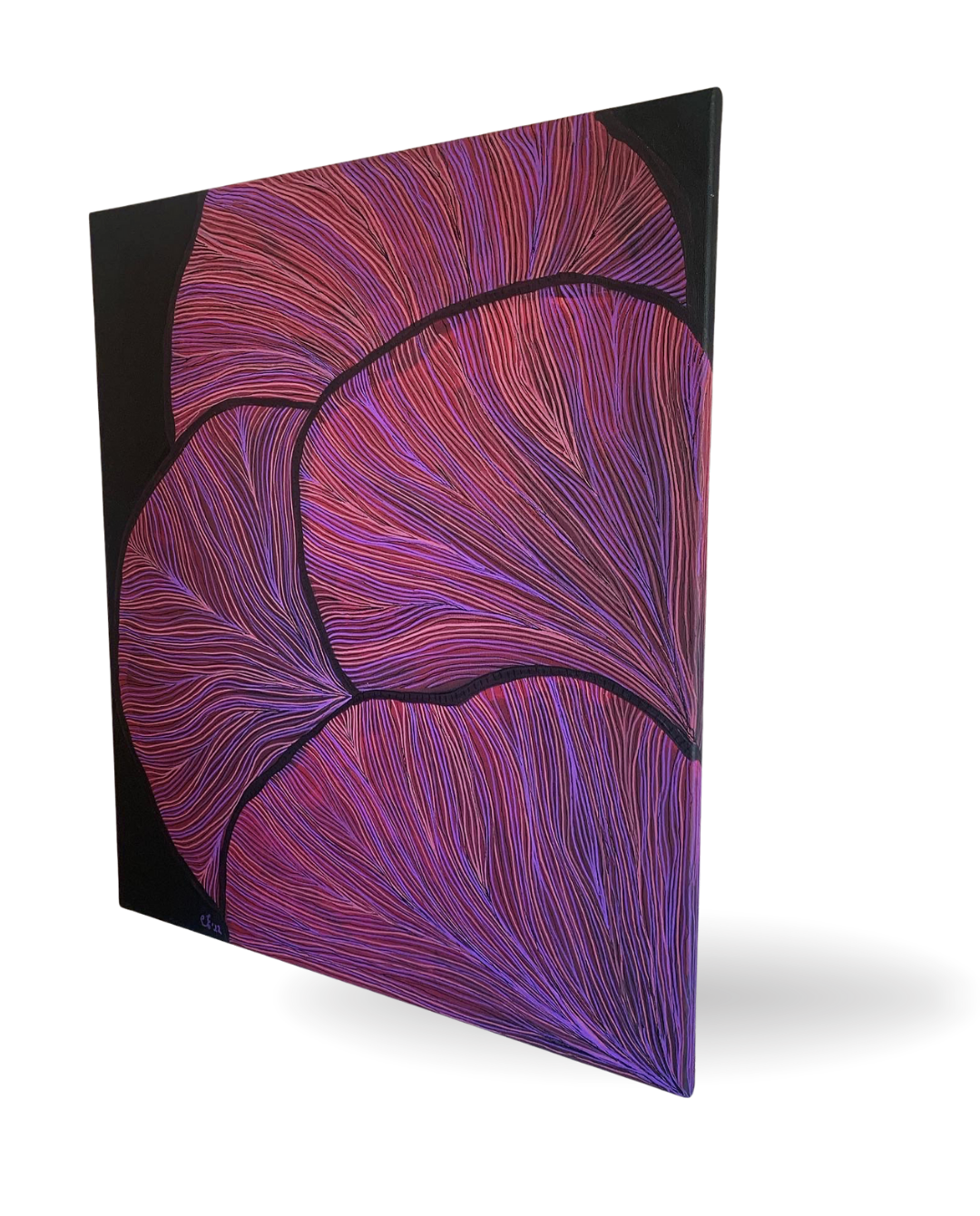 Oyster Shrooms 71.5x83.5cm Neo-Organic Fungi-Inspired Acrylic Painting