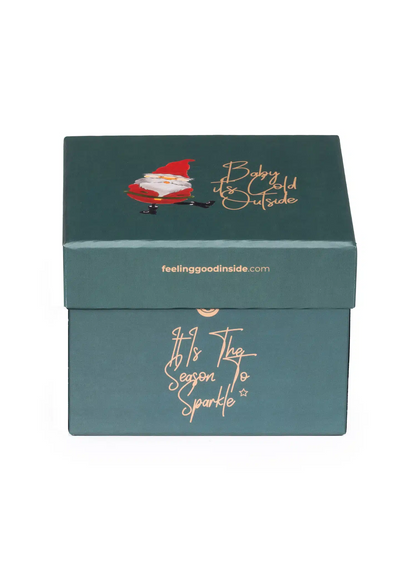 (Special Gift Box) Xmas Merry Christmas Green Handmade Ceramic Mood Mug