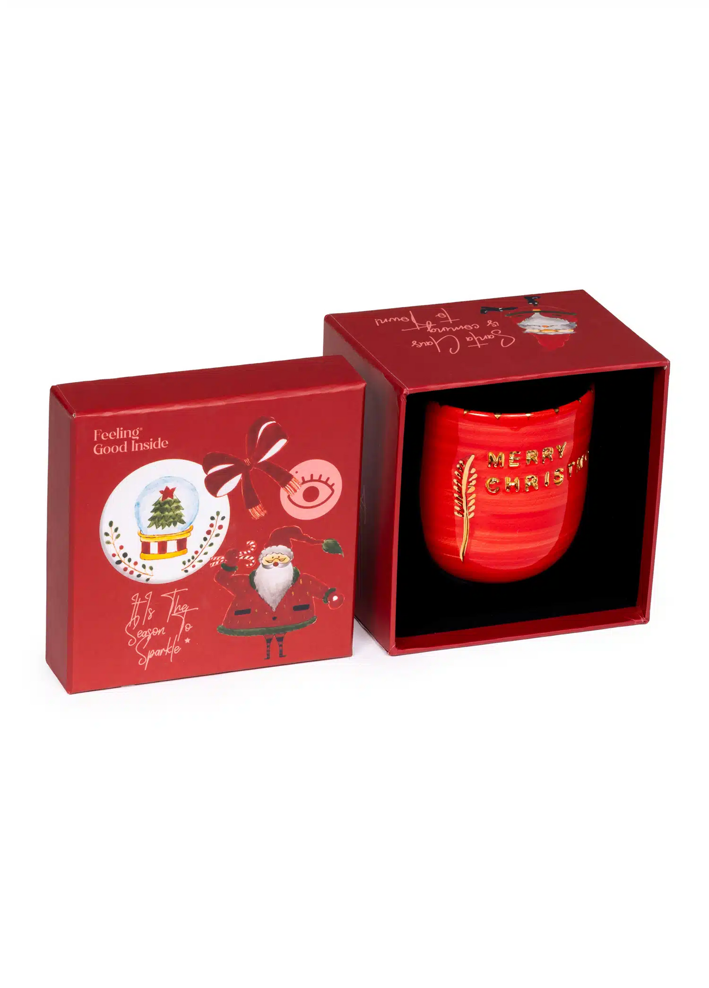 (Special Gift Box) Xmas New Year 6-Piece Handmade Ceramic Mood Mug Set