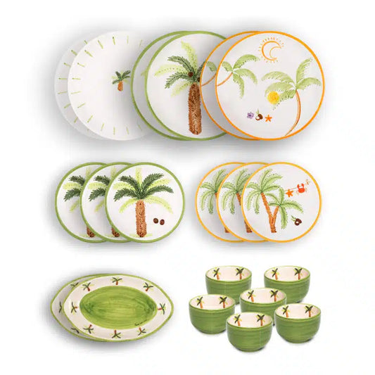Palm Beach Handmade Ceramic Dinnerware Set for 6