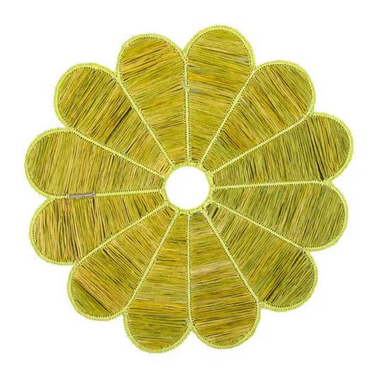 Palm Beach Handmade Light Green Floral Placemat Set of 2 (40×40 cm)