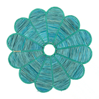 Palm Beach Handmade Sea Green Floral Placemat Set of 2 (40×40 cm)