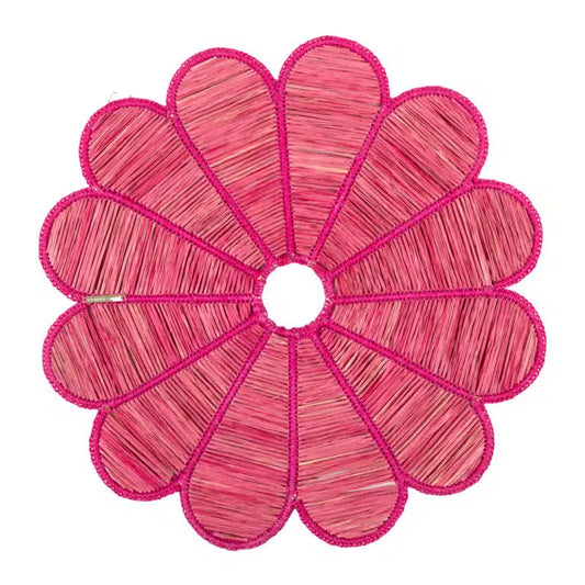 Palm Beach Handmade Pink Floral Placemat Set of 2 (40×40 cm)
