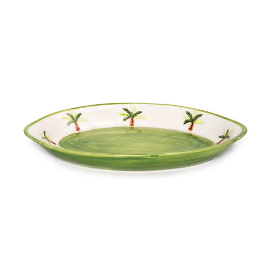Palm Beach Handmade Ceramic Oval Plate (20 cm)