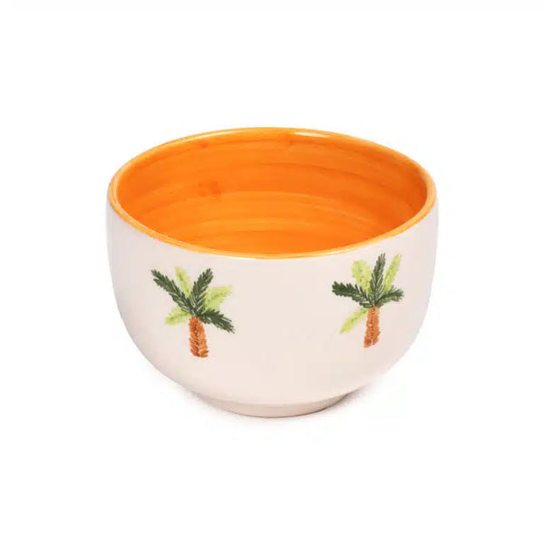 Palm Beach Handmade Orange Ceramic Mini Bowl (11 cm)