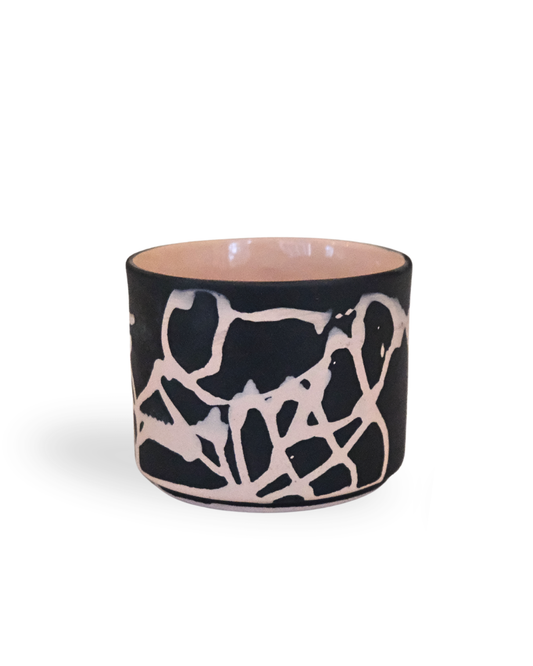 Pattern 8×7 cm Abstract Handmade Ceramic Cup