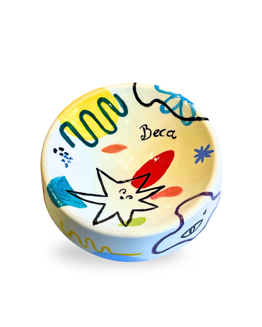 Pawfect Mood Multicolor Ceramic Dog Bowl