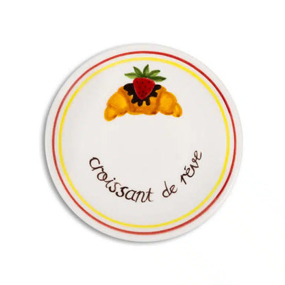Petite Croissant Handmade Ceramic Dessert Plate (18 cm)