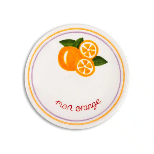 Petite Orange Handmade Ceramic Dessert Plate (18 cm)