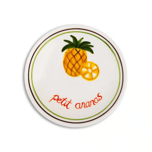Petite Pineapple Handmade Ceramic Dessert Plate (18 cm)