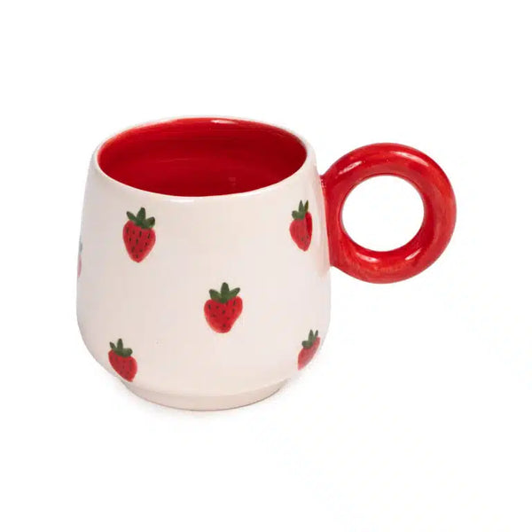 Petite Berry & Strawberry Handmade Ceramic Mug