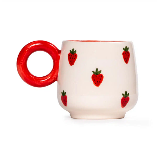 Petite Berry & Strawberry Handmade Ceramic Mug