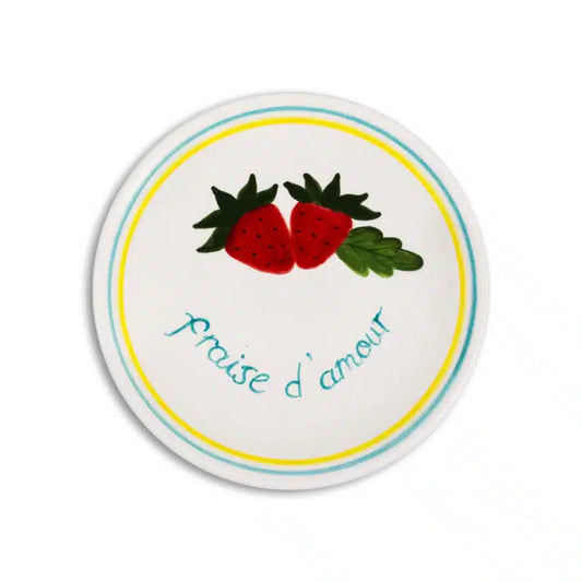 Petite Berry Handmade Ceramic Dessert Plate (18 cm)