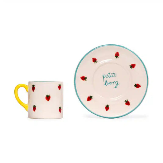 Petite Berry Handmade Ceramic Coffee Cup Set