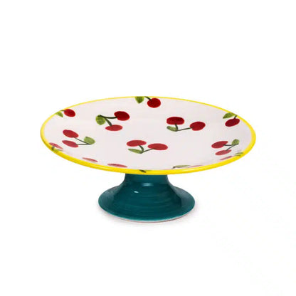 Petite Cherry Handmade Ceramic Cake Stand (18 cm)