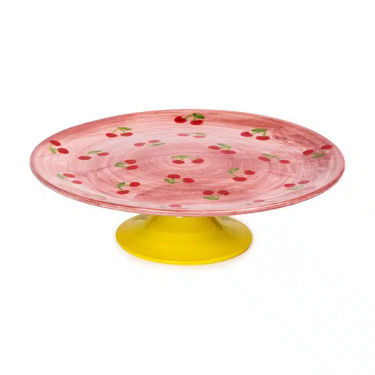Petite Cherry Handmade Ceramic Cake Stand (30 cm)