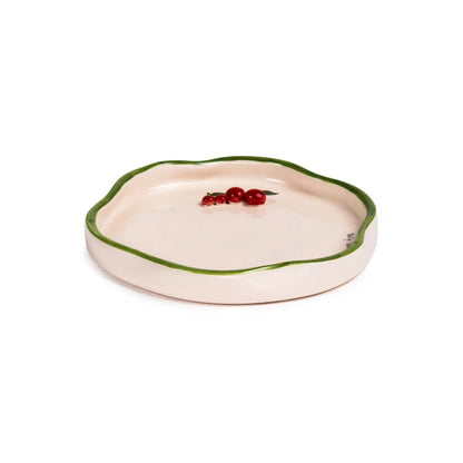 Petite Cherry Handmade Ceramic 3D Mini Plate