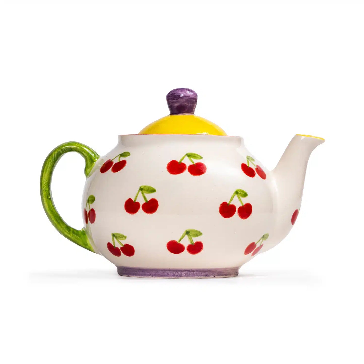 Petite Cherry Handmade Ceramic Large Teapot