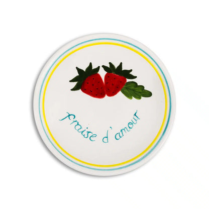 Petite Handmade Ceramic Dessert Plate Set of 6 (18 cm)