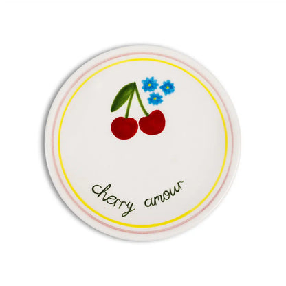 Petite Handmade Ceramic Dessert Plate Set of 6 (18 cm)