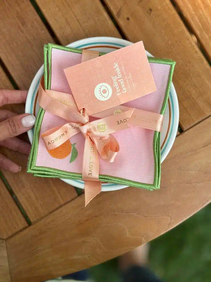 Petite Handmade Cocktail Napkin Set of 4