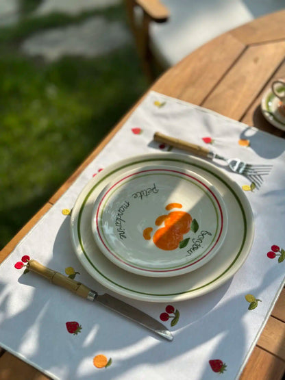 Petite Handmade Fruit-Themed Placemat Set of 2