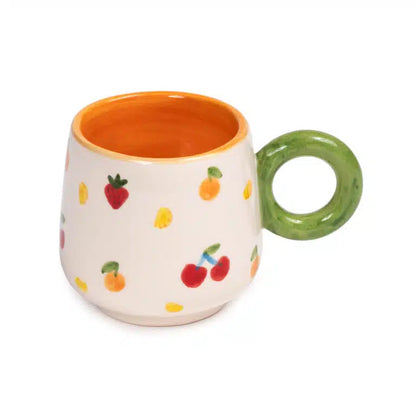 Petite Fruit Handmade Ceramic Mug with Handle