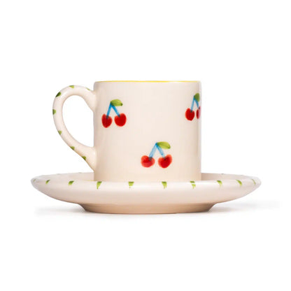 Petite Handmade Ceramic Coffee Cup Set of 2 with Special Gift Box