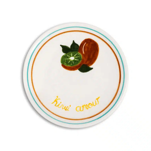 Petite Kiwi Handmade Ceramic Dessert Plate (18 cm)