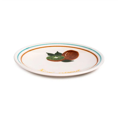 Petite Kiwi Handmade Ceramic Dessert Plate (18 cm)