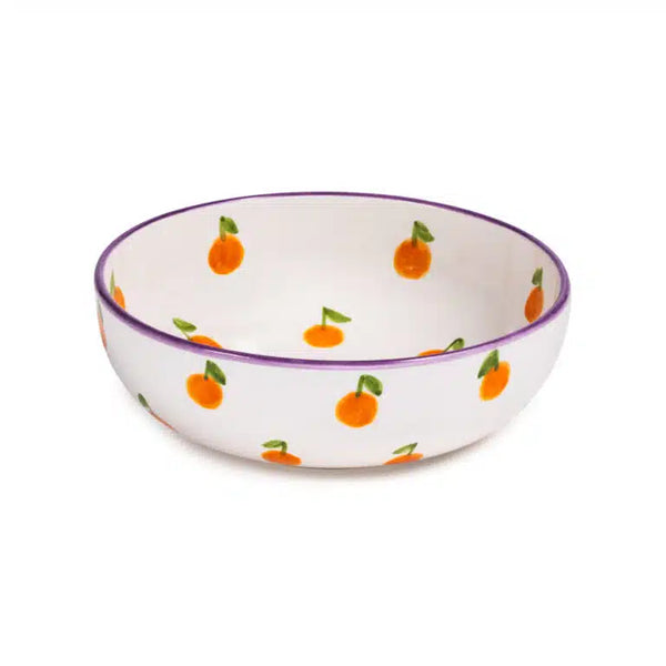 Petite Orange Handmade Ceramic Midi Salad Bowl (20 cm)