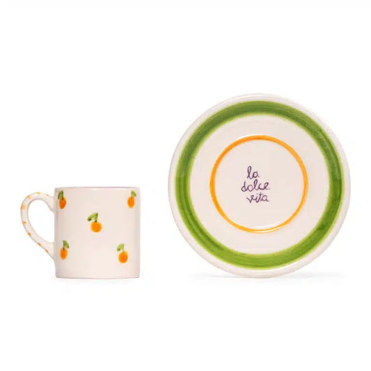 Petite Orange Handmade Ceramic Coffee Cup Set