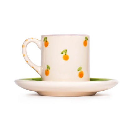 Petite Orange Handmade Ceramic Coffee Cup Set