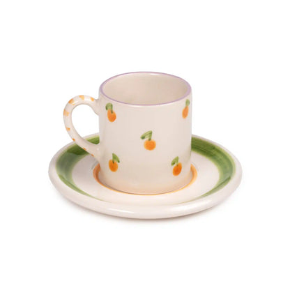 Petite Orange Handmade Ceramic Coffee Cup Set