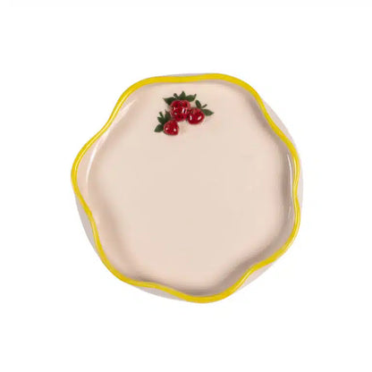 Petite Strawberry Handmade Ceramic 3D Mini Plate