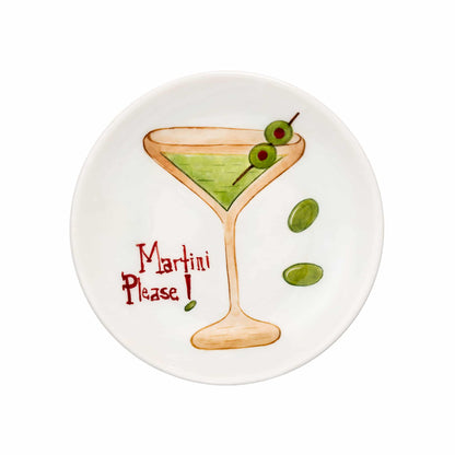 Pop-Up Cocktail Handmade Ceramic Martini Please Plate (15 cm)