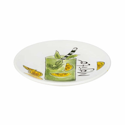 Mojito Pop-Up Cocktail Handmade Ceramic Plate 15 cm