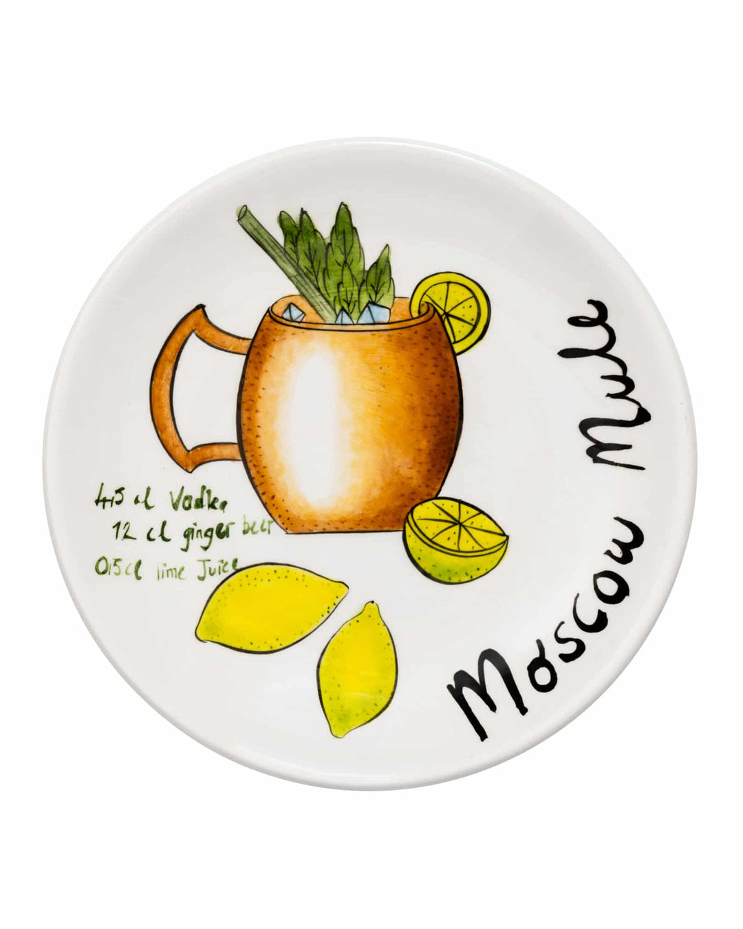Moscow Mule Pop-Up Cocktail Handmade Ceramic Plate 18 cm