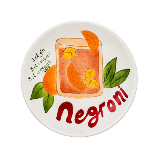 Pop-Up Cocktail Handmade Ceramic Negroni Plate (15 cm)