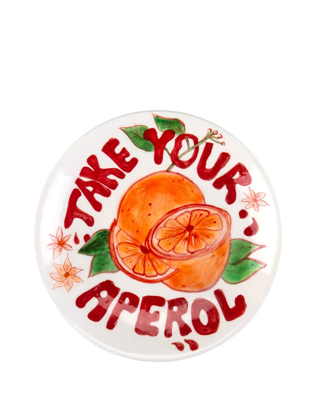 Take Your Aperol Pop-Up Cocktail Handmade Ceramic Plate 15 cm