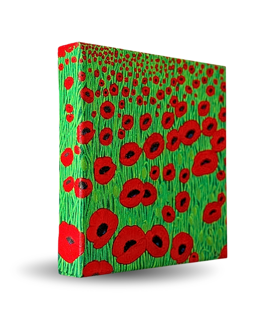 Poppy Field 25x25cm Neo-Organic Surrealist Painting