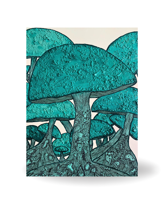 Re-Born 90x115cm Signature Mixed Media Fungi Artwork