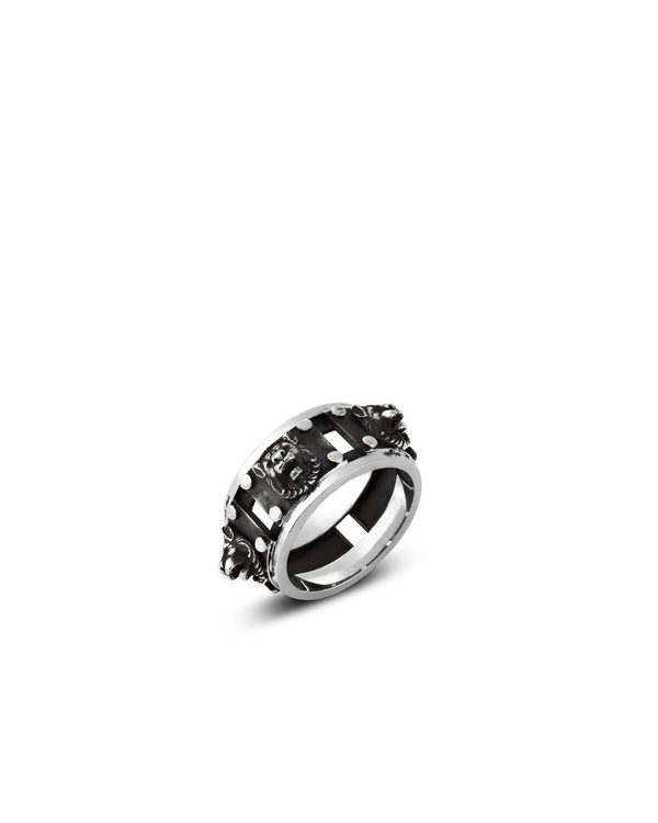 Rivet Lion Men’s Silver Ring