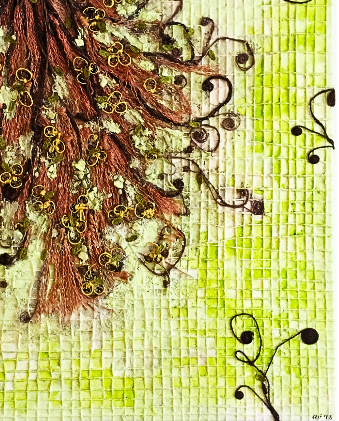 Roots 80x80cm Neo-Organic Surrealist Painting