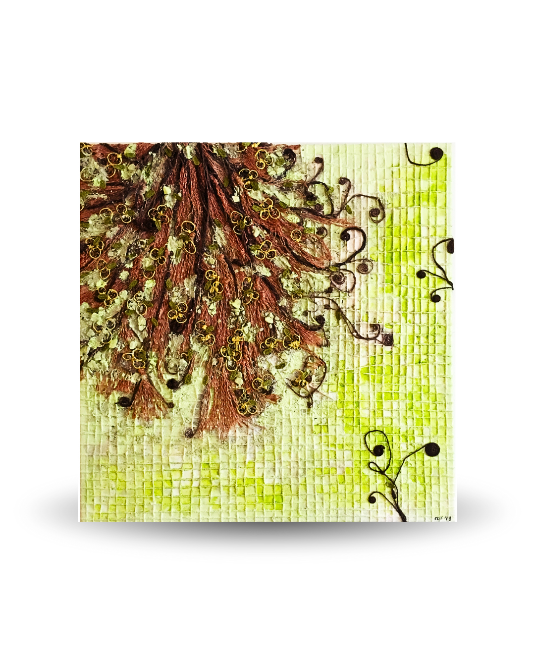 Roots 80x80cm Neo-Organic Surrealist Painting