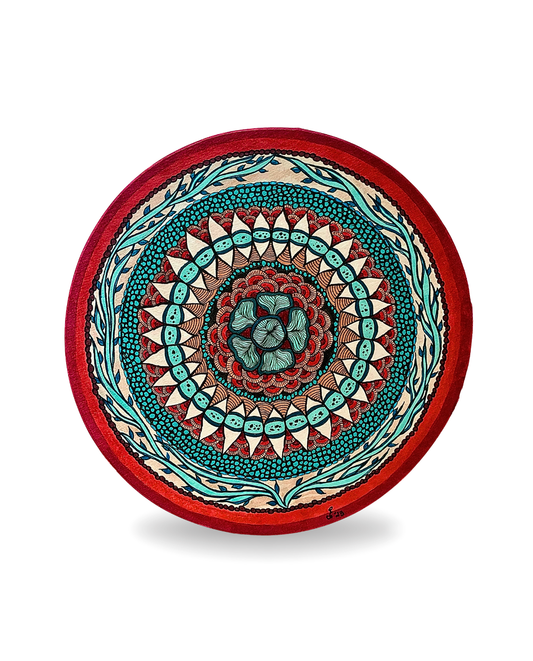 Round One 20x20cm Neo-Organic Surrealist Drawing